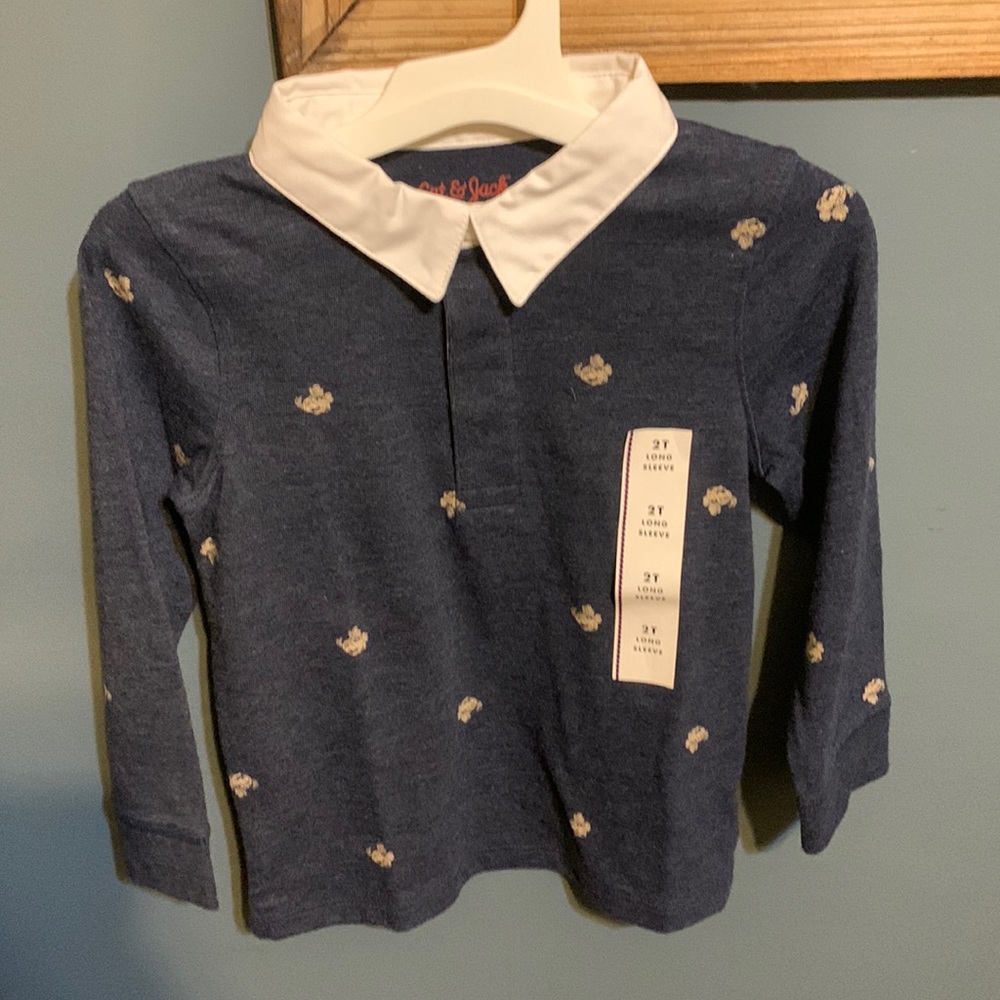 🛻 NWT Cat & Jack Long-Sleeved Polo